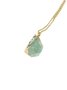 Naturstein Irregulär roh Stein Kristall Galvanisieren Vergoldet Pendant Rosa Quarz Citrin DIY Schmuck Halskette