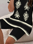 Damen Abstrakt Print Zweiteiliges Set Täglich Kurzarm Lässig Sommer Bluse mit Hose Matching Set