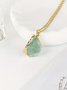 Naturstein Irregulär roh Stein Kristall Galvanisieren Vergoldet Pendant Rosa Quarz Citrin DIY Schmuck Halskette