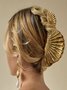 echt Golden Galvanisiert Kopfschmuck Groß Oberstoff Haarnadel Nische Design Legierung Clip hochwertig Clip