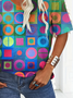 Damen Abstrakt Kurzarm T-Shirts T-Shirt V-Ausschnitt Print Lässig Sommer T-Shirt mit Grafik Oberteile