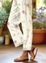 Damen Geblümt Lang Hose Lässig Frühling/Herbst Hose