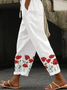 Damen Geblümt Lang Hose Lässig Frühling/Herbst Hose