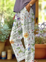 Damen Geblümt Lang Hose Lässig Frühling/Herbst Hose
