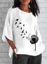 Damen Geometrisch Kurzarm T-Shirts T-Shirt V-Ausschnitt Print Retro Sommer Oberteile