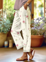 Damen Geblümt Lang Hose Lässig Frühling/Herbst Hose