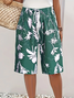 Damen Geblümt Fünfte Hose Hose Lässig Sommer Hose