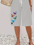 Damen Schmetterling Fünfte Hose Hose Lässig Sommer Hose