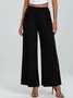 Damen Unifarben Lang Elastische Taille Hose Lässig Frühling/Herbst Hose