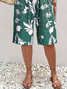 Damen Geblümt Fünfte Hose Hose Lässig Sommer Hose