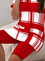 Damen Abstrakt Print Zweiteiliges Set Täglich Kurzarm Lässig Sommer Bluse mit Hose Matching Set