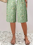 Damen Geblümt Fünfte Hose Hose Lässig Sommer Hose