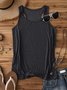 Damen Ärmellos Tanktop Oberteile Leibchen Sommer Unifarben Stehkragen Täglich Sexy Oberteile