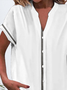 Damen Abstrakt Kurzarm Bluse Sommer Print V-Ausschnitt Täglich Lässig Oberteile