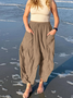 Damen Unifarben Lang Elastische Taille Hose Lässig Frühling/Herbst Hose