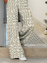 Damen Geblümt Lang Hose Retro Frühling/Herbst Hose