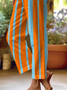 Damen Gestreift Lang Hose Lässig Frühling/Herbst Hose