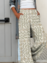 Damen Geblümt Lang Hose Retro Frühling/Herbst Hose