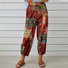 Damen Geometrisch Knöchelhose Elastische Taille Hose Retro Frühling/Herbst Hose