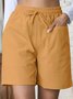 Damen Unifarben Fünfte Hose Gerade Hosen Lässig Sommer Shorts