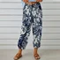 Damen Geometrisch Knöchelhose Elastische Taille Hose Retro Frühling/Herbst Hose