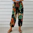 Damen Geometrisch Knöchelhose Elastische Taille Hose Retro Frühling/Herbst Hose