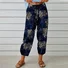 Damen Geometrisch Knöchelhose Elastische Taille Hose Retro Frühling/Herbst Hose
