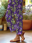 Damen Geblümt Lang Hose Lässig Frühling/Herbst Hose