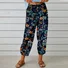 Damen Geometrisch Knöchelhose Elastische Taille Hose Retro Frühling/Herbst Hose