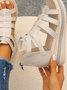 Neu Sommer Pantolette für Damen Weich Leder Keilabsatz Strass dicke Sohlen römisch Pantolette Elegant Hohl Pantolette