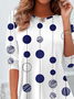Damen Polka Dots Langarm T-Shirts T-Shirt Rundhals Print Lässig Frühling/Herbst Tunika Oberteile