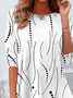 Damen Abstrakte Tupfen Langarm T-Shirts T-Shirt Rundhals Print Lässig Frühling/Herbst Tunika Oberteile