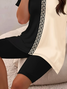 Damen Geometrisch Print Zweiteiliges Set Täglich Kurzarm Lässig Sommer Bluse mit Hose Matching Set