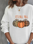 Damen Halloween (Kürbis) Rundhals Print Lässig Frühling/Herbst Langarm Sweatshirt