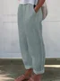 Damen Unifarben Lang Hose Lässig Frühling/Herbst Hose