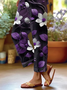 Damen Geblümt Lang Hose Lässig Frühling/Herbst Hose
