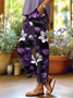 Damen Geblümt Lang Hose Lässig Frühling/Herbst Hose