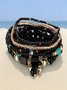Handgemachte Bohemien Damen Hirse Korn Armbänder, romantisch Element Armband Set 8 Stück/set Armband