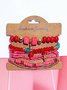 Handgemachte Bohemien Damen Hirse Korn Armbänder, romantisch Element Armband Set 8 Stück/set Armband