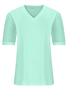 Damen Polka Dots Kurzarm T-Shirts T-Shirt V-Ausschnitt Jacquard Lässig Sommer Oberteile