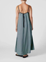 Damen Gestreift Ärmellos Sommer Nahtverarbeitung Kleid Karree-Ausschnitt Täglich Retro Maxikleid Tanktop A-Linien-Kleid