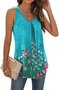 Damen Ärmellos Tanktop Oberteile Leibchen Sommer Unifarben Gerüscht Rundhals Täglich Sport Oberteile