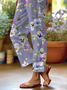 Damen Geblümt Lang Hose Lässig Frühling/Herbst Hose
