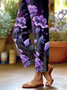 Damen Geblümt Lang Hose Lässig Frühling/Herbst Hose