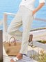 Damen Gestreift Knöchelhose Elastische Taille Hose Lässig Frühling/Herbst Hose