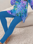 Damen Geblümt Print Zweiteiliges Set Täglich Langarm Lässig Frühling/Herbst Bluse mit Hose Matching Set