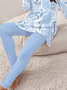 Damen Geblümt Print Zweiteiliges Set Täglich Langarm Lässig Frühling/Herbst Bluse mit Hose Matching Set