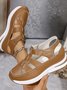 Lässig Gewebe Hohl dicke Sohlen Keil Pumps grenzüberschreitend Sommer Lässig Pantolette