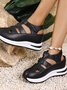 Lässig Gewebe Hohl dicke Sohlen Keil Pumps grenzüberschreitend Sommer Lässig Pantolette