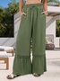Damen Unifarben Lang Elastische Taille Hose Lässig Frühling/Herbst Hose
